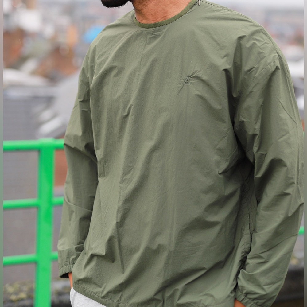 Stylish Olive Long Sleeve Men's Tee